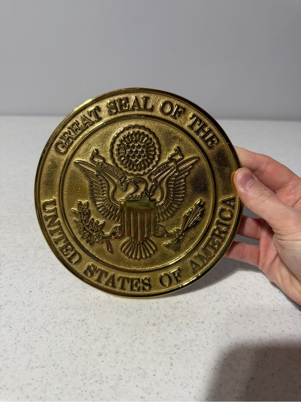 Virginia Metalcrafters Great Seal of the United States Brass Trivet US VM